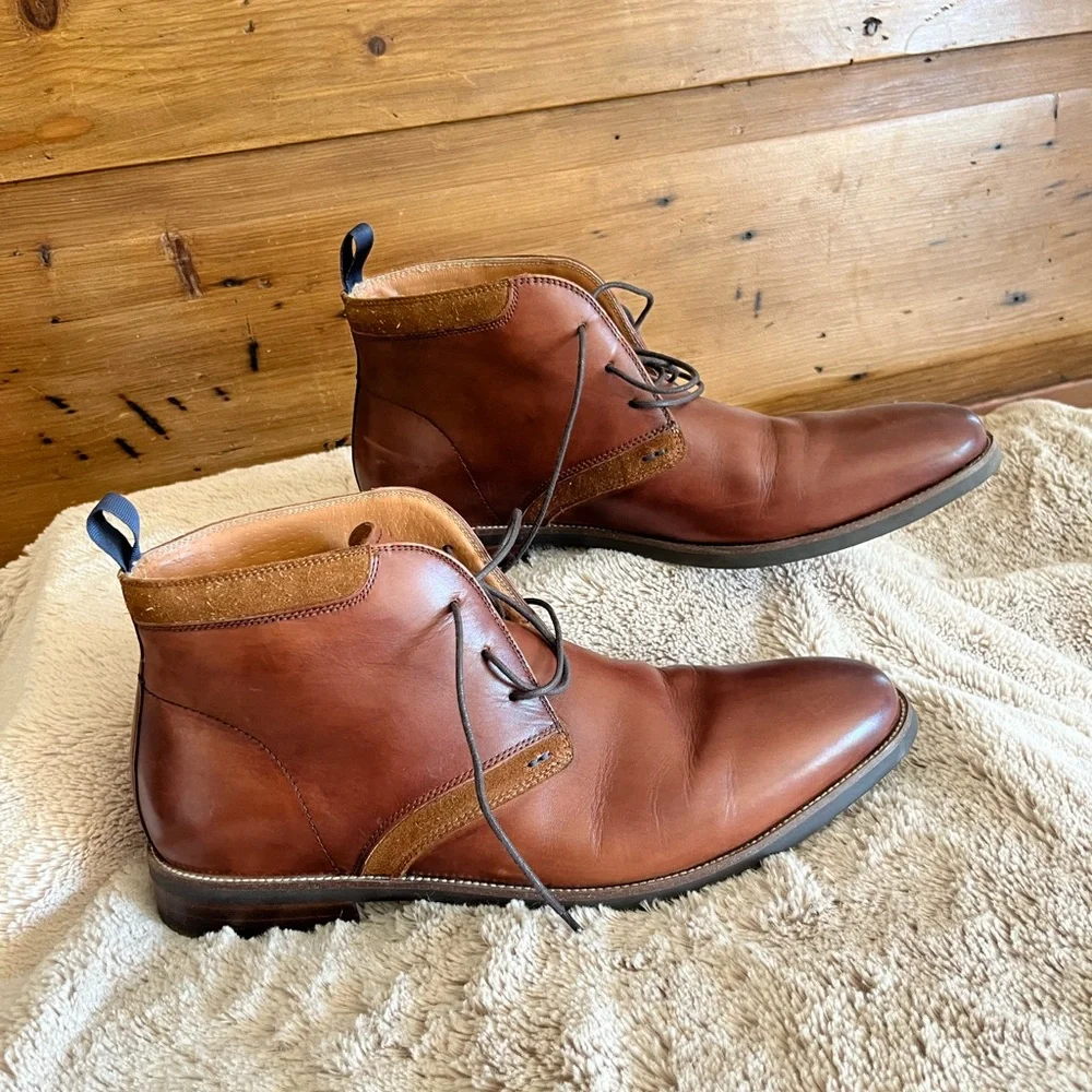 Florsheim Men's Brown Leather Lace-Up Shoes - Picture 3 of 14